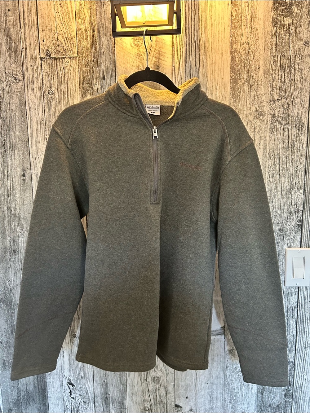 Columbia Men's Olive Green Half-Zip Fleece Pullover
